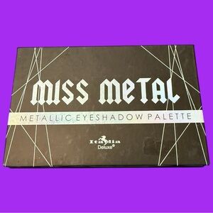 NWT MAKEUP MISS METAL METALLIC SHIMMER EYESHADOW PALETTE WITH MIRROR
